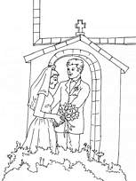 coloriage mariage a l eglise